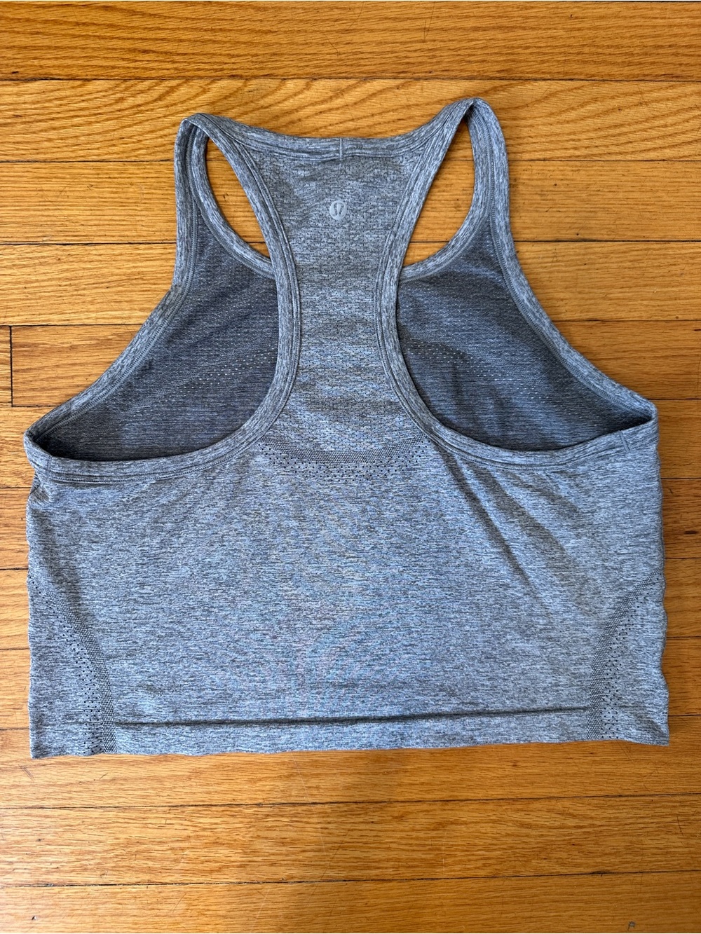 Lululemon Swiftly Tech Cropped Racerback Tank Top Grey - Picture 2 of 3